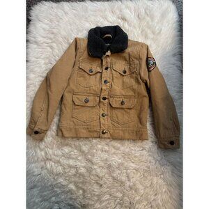 Eddie Bauer Kids Corduroy Coat Jacket with Sherpa Lining Size M